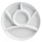 Ensemble de 4 assiettes à fondue rondes Trudeau