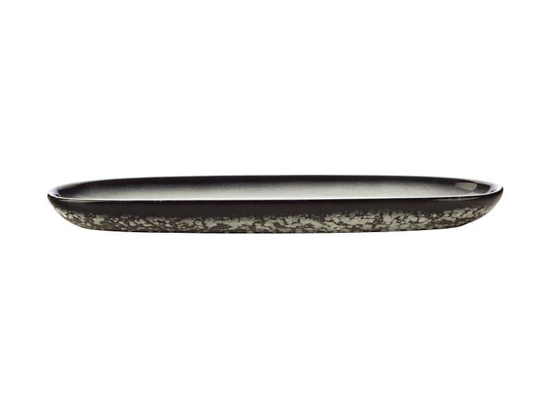 Assiette de service ovale Caviar granite de 30 cm Maxwell & Williams