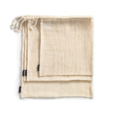 Ensemble de 4 sacs réutilisables pour fruits et légumes en coton Ricardo