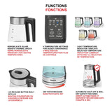 Bouilloire en verre 1,7L à température variable Starfrit