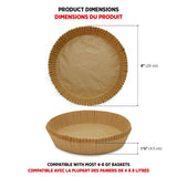 Doublure en papier sulfurisé rond pour friteuse à air Starfrit