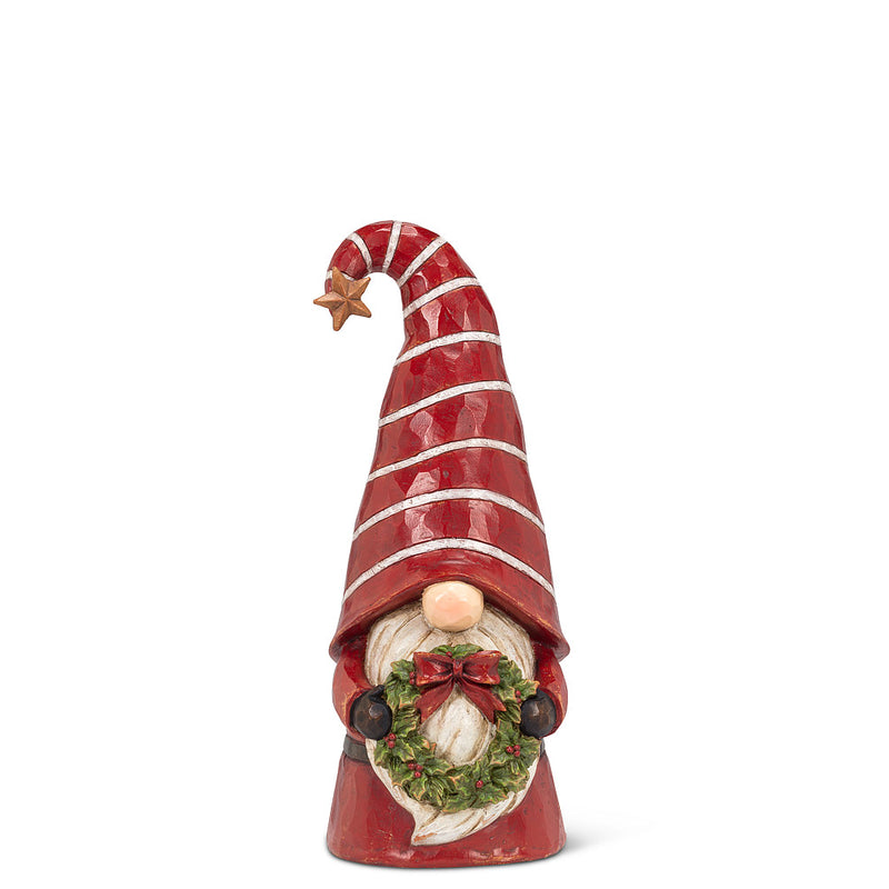 Gnome avec couronne de Noël Abbott