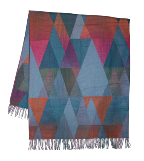 Couverture en triangles denim Fraas