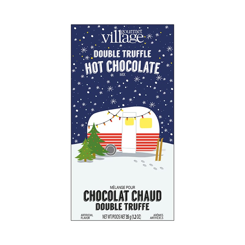 Chocolat chaud double truffe Roulotte rétro Gourmet du village