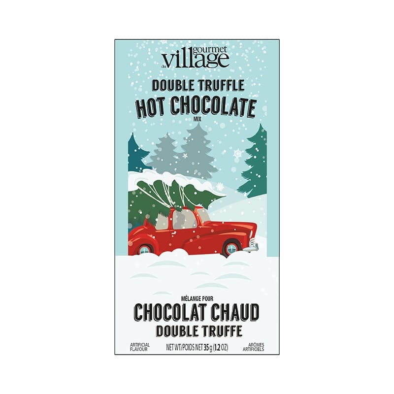 Chocolat chaud double truffe Camion rouge Gourmet du village
