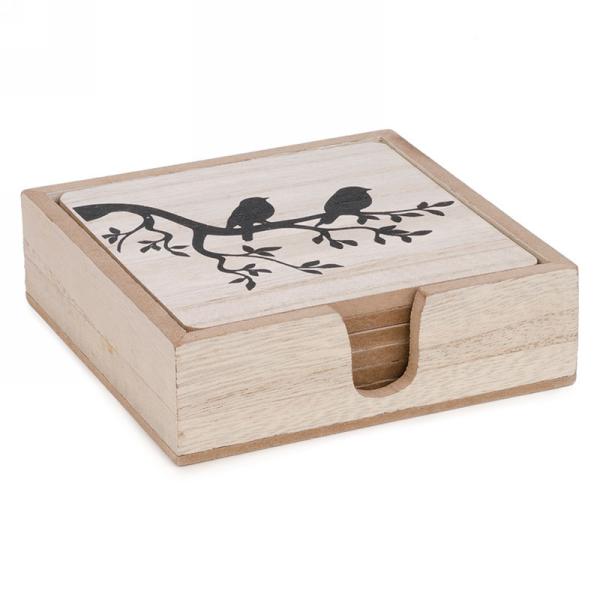 Sous-verres naturel Oiseaux Attitude import