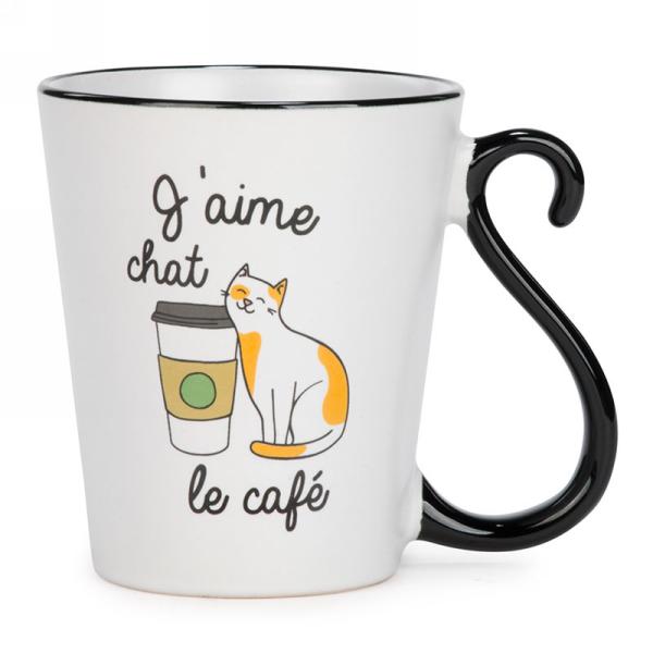 Tasse J'aime chat le café Attitude import