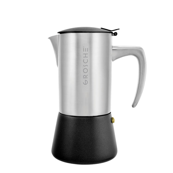 Cafetière italienne 6 tasses Milano Steel inox Grosche