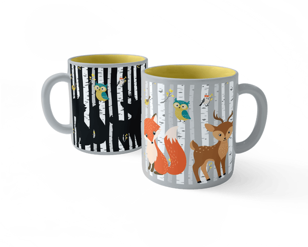 Ensemble de tasse Amis de la forêt changeant de couleur Gourmet du village