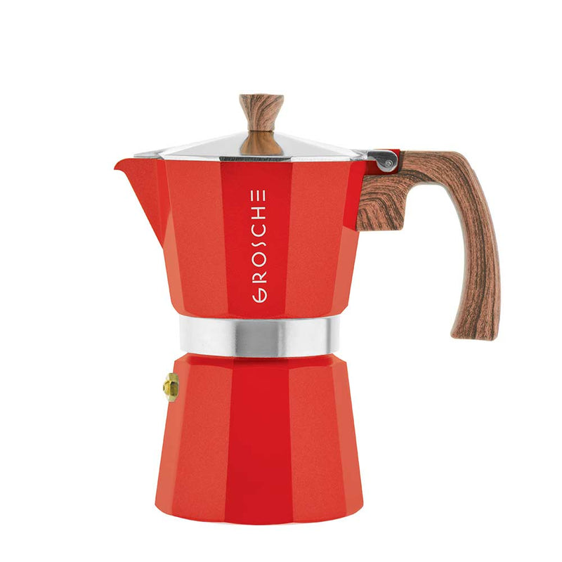 Cafetière italienne 6 tasses Milano rouge Grosche