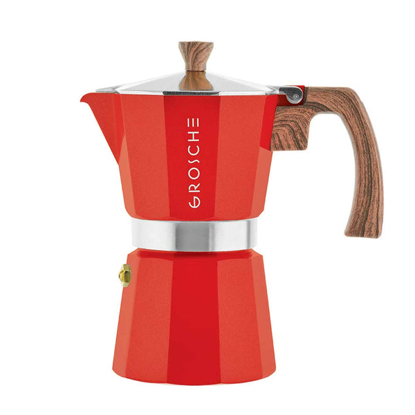 Cafetière italienne 9 tasses Milano rouge Grosche